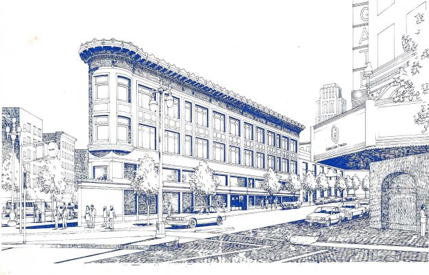 1000 Market Street "Flatiron Building" in San Francisco. Excerpt from published flyer used for investor offering.