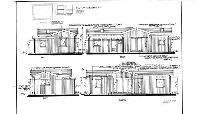 Hand drawing of a permitted Guest House with vaulted ceiling and French Doors in Pebble Beach, CA
