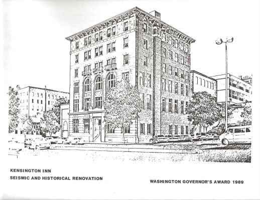 Governor's Award flyer honoring the seismic and historic renovation work on 714 Market St in Tacoma, WA.