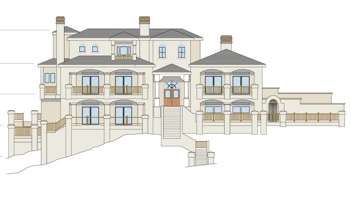 Permitted 3-story hillside home newly designed by Robert Meckauer to replace house lost in Oakland Firestorm